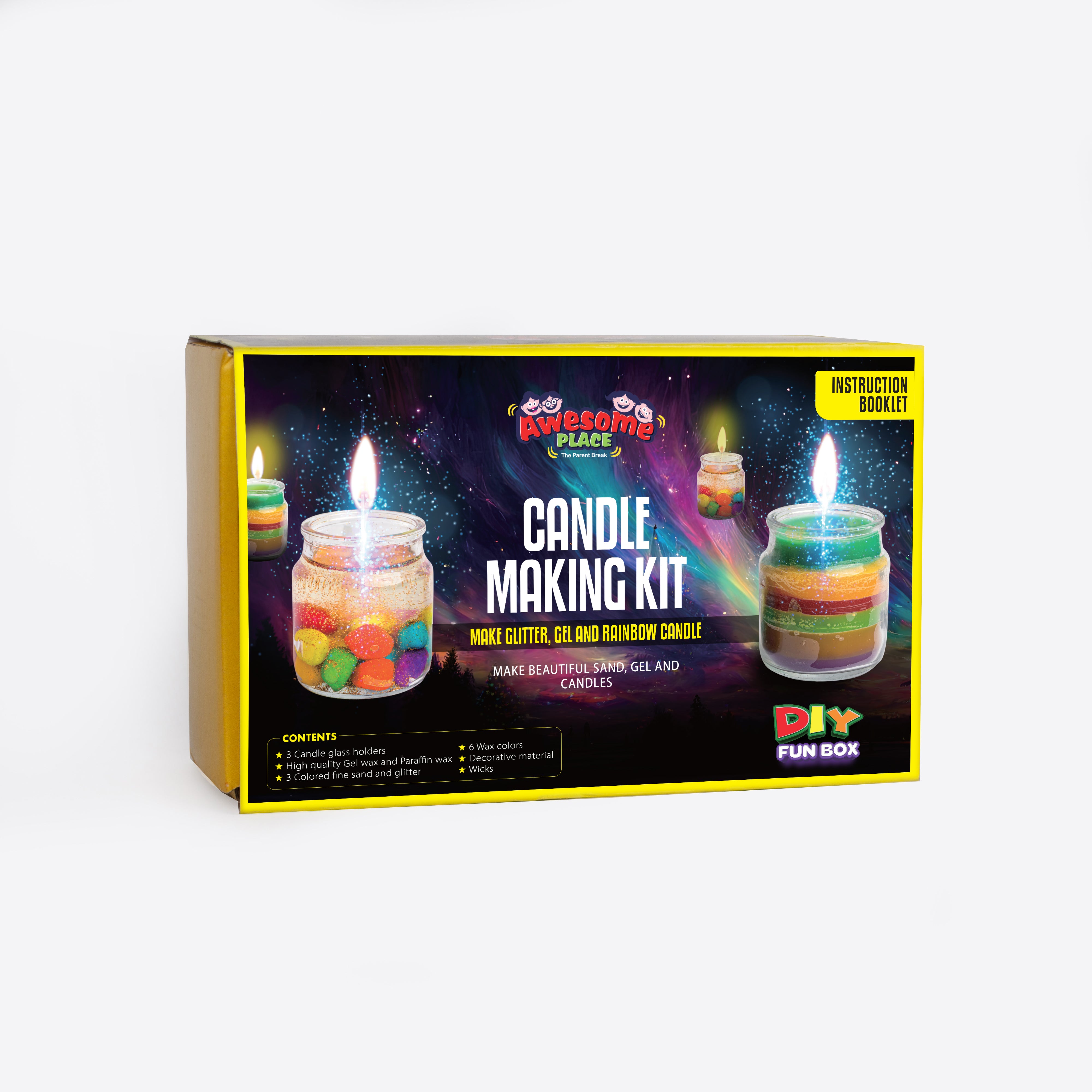 Awesome Place The Parent BREAK DIY Candle Making Kit with Stand for Kids,  Best Safe Candle Art and Craft Birthday Gift for Small Boys and Girls Aged  5-10 Yrs Price in India - Buy Awesome Place The Parent BREAK DIY Candle  Making Kit with Stand for